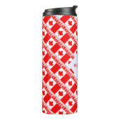 Kanada Fliesenflagge Personalisiert Thermosbecher (Nach links gedreht)
