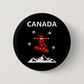 Kanada Flying Red Snowboarder Color Button (Vorderseite)