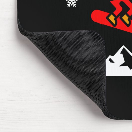 Kanada Flying Red Snowboarder Color Mousepad (Ecke)