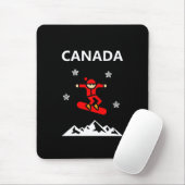 Kanada Flying Red Snowboarder Color Mousepad (Mit Mouse)