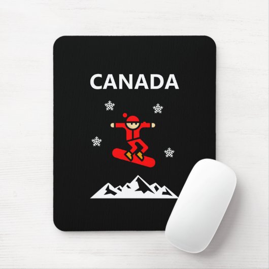 Kanada Flying Red Snowboarder Color Mousepad (Mit Mouse)