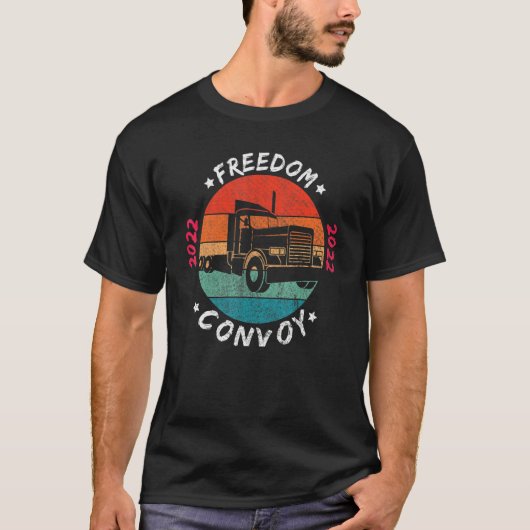 Kanada Freedom Convoy Flag US Canadian Truckers Su T-Shirt (Vorderseite)