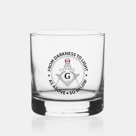 Kanada Freimaurerei Zeichen Whiskyglas (Vorderseite)