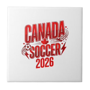 Kanada Fußball 2026 Fußball Fett Land Typografie Fliese