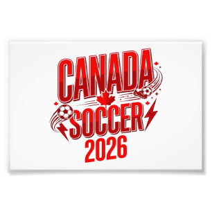 Kanada Fußball 2026 Fußball Fett Land Typografie Fotodruck