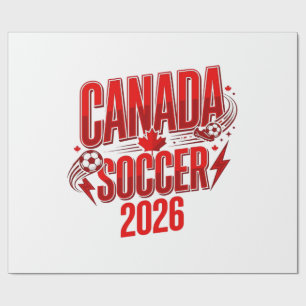 Kanada Fußball 2026 Fußball Fett Land Typografie Geschenkpapier