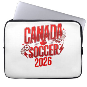 Kanada Fußball 2026 Fußball Fett Land Typografie Laptopschutzhülle
