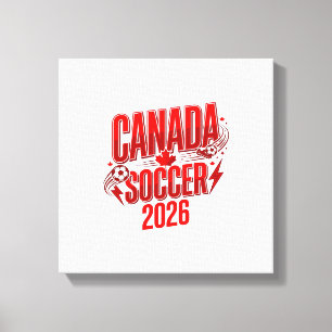 Kanada Fußball 2026 Fußball Fett Land Typografie  Leinwanddruck