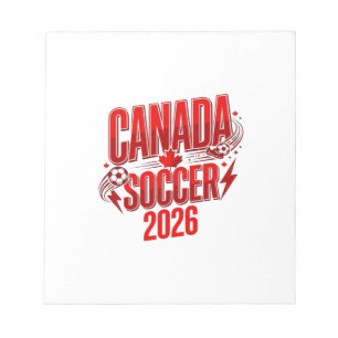 Kanada Fußball 2026 Fußball Fett Land Typografie  Notizblock