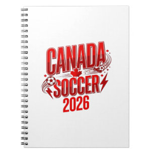 Kanada Fußball 2026 Fußball Fett Land Typografie  Notizblock