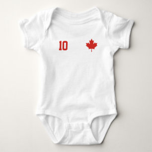 Kanada Fußball Custom Name & Number Baby Strampler