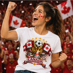 Kanada Fußball Fan Kanadische Fußball Weltmeisters T-Shirt