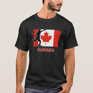 Kanada Fußballfan 2022 National Football Team Fla T-Shirt