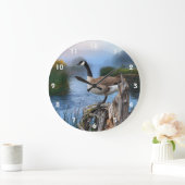 KANADA-GANS AUF DEM SHASTA 2 GROßE WANDUHR (Zuhause)