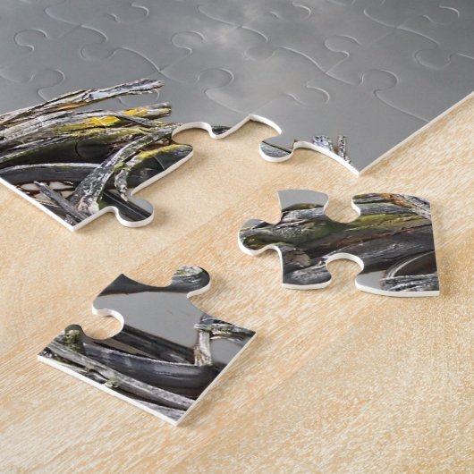 KANADA-GANS AUF EINEM BAUMSTUMPF PUZZLE (Seite)