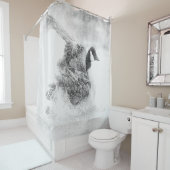 Kanada-Gans, die ein Bad nimmt Duschvorhang (Beispiel)