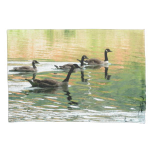 Kanada-Gans-Familien-Vogel-Tier-Kissenbezug Kissenbezug