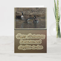 Kanada-Gans-Jahrestags-Sohn-Schwiegertochter-Karte