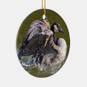 Kanada-Gans mit Haltung Keramikornament (Rechts)