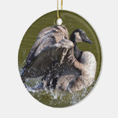 Kanada-Gans mit Haltung Keramikornament (Links)