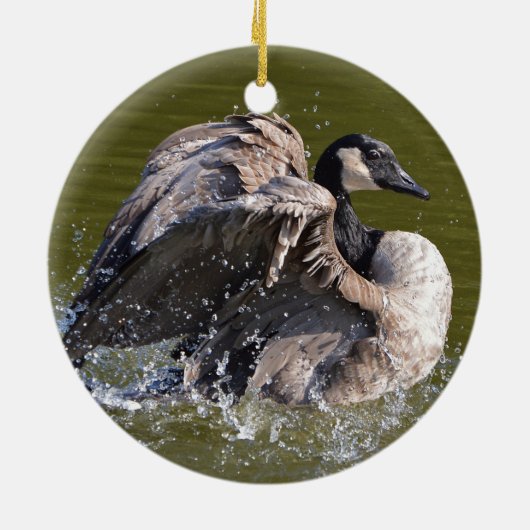 Kanada-Gans mit Haltung Keramikornament (Hinten)