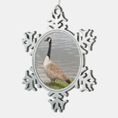 Kanada-Gans Schneeflocken Zinn-Ornament (Rechts)