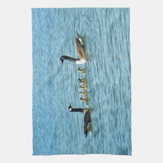 Kanada-Gans-stolze Eltern Geschirrtuch (Vertikal)