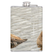 Kanada Gänse auf dem See Flachmann (Rückseite)