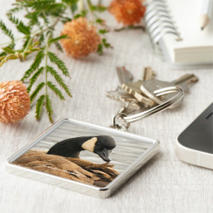 Kanada Gänse auf dem See Schlüsselanhänger