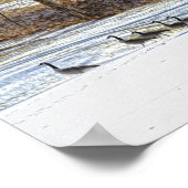 Kanada Gänse auf einem schneebedeckten Golfplatz Poster (Ecke)