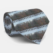 Kanada Gänse auf grünem Lane-Reservoir Krawatte (Gerollt)