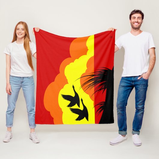 Kanada Gänse in Sunset Fleecedecke (Beispiel)