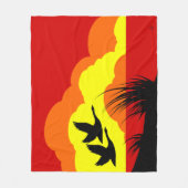 Kanada Gänse in Sunset Fleecedecke (Vorderseite)