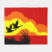 Kanada Gänse in Sunset Fleecedecke (Vorderseite (Horizontal))