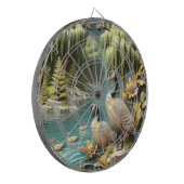 Kanada Gänse inmitten der weinenden Willows Dartscheibe (Vorderseite Links)