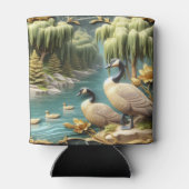 Kanada Gänse inmitten der weinenden Willows Dosenkühler (Rückseite)