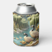 Kanada Gänse inmitten der weinenden Willows Dosenkühler (Kanne Rückseite)