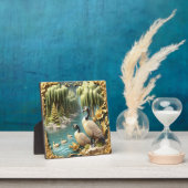 Kanada Gänse inmitten der weinenden Willows Fotoplatte (InSitu)