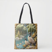 Kanada Gänse inmitten der weinenden Willows Tasche (Vorderseite)