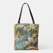 Kanada Gänse inmitten der weinenden Willows Tasche (Rückseite)