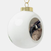 Kanada Gänse Keramik Kugel-Ornament (Links)