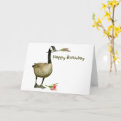 Kanada Gänse mit Rose Geburtskarte Karte (Gelbe Blume)