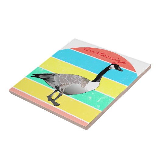 Kanada Gänse Multi-Farb Sun Thunder_Cove Fliese (Seite)