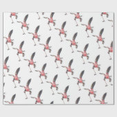 Kanada Gänse Playing Hockey Geschenkpapier (Flach)
