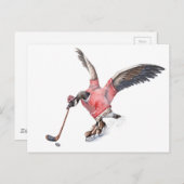 Kanada Gänse Playing Hockey Postkarte (Vorne/Hinten)