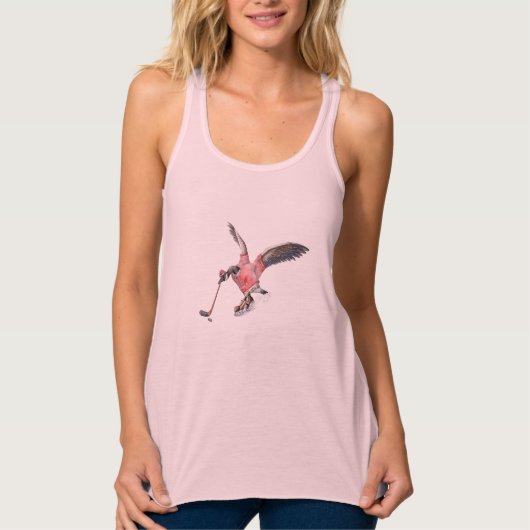 Kanada Gänse Playing Hockey Tank Top (Vorderseite)