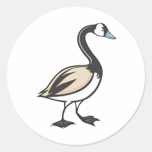 Kanada Gänse Runder Aufkleber (Vorderseite)