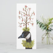 Kanada Gänse und House Finish Weihnachtskarte Einladung (Stehend Vorderseite)