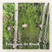 (Kanada) Gänsegrün Glasuntersetzer (Vorderseite)