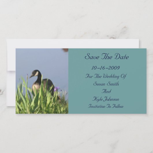 Kanada Gänsehälte Hochzeit retten Datum Save The Date (Vorderseite)
